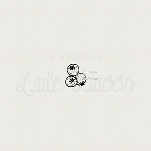 Three Little Blueberries Temporary Tattoo - Set of 3