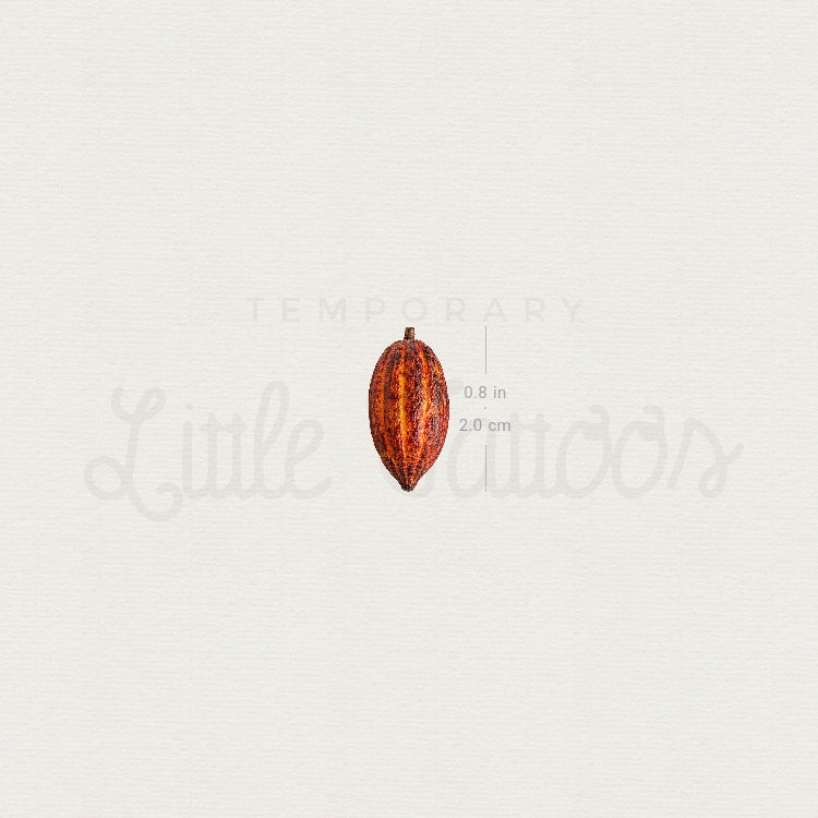 Cocoa Pod Temporary Tattoo - Set of 3