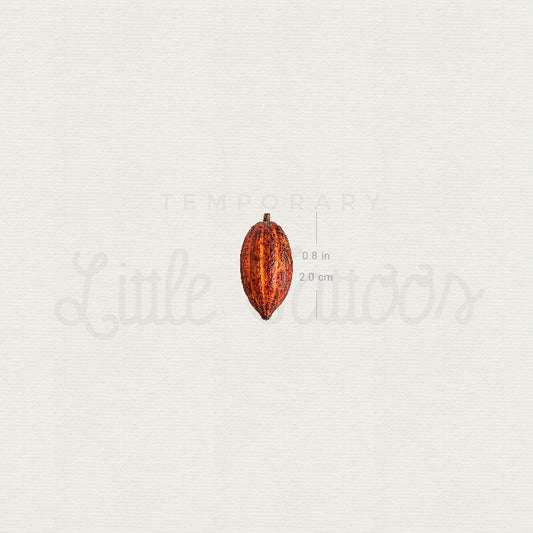 Cocoa Pod Temporary Tattoo - Set of 3