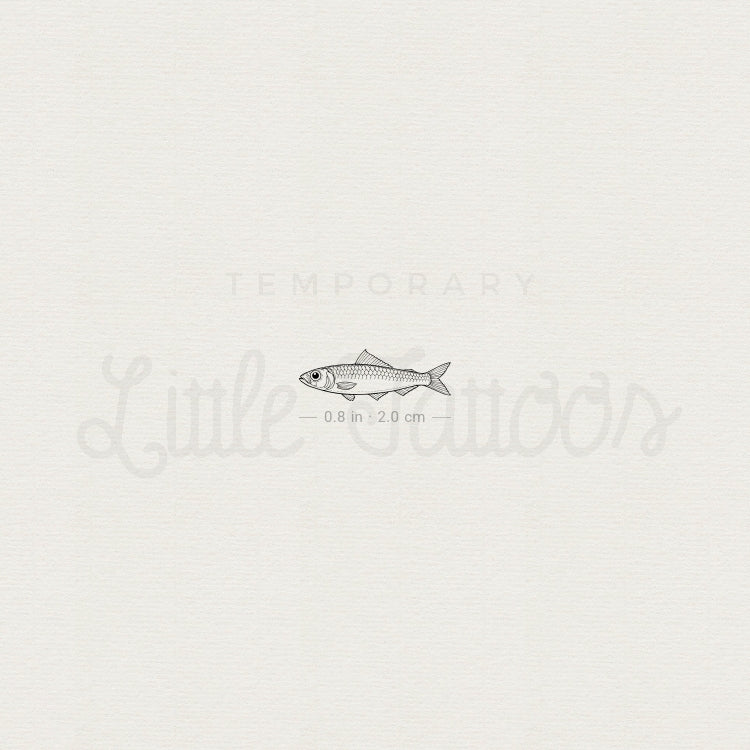 Little Sardine Temporary Tattoo - Set of 3