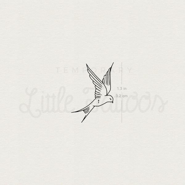 Swallow Temporary Tattoo By Marina Molist - Set of 3