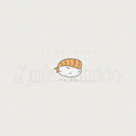 Shrimp Nigiri Temporary Tattoo - Set of 3
