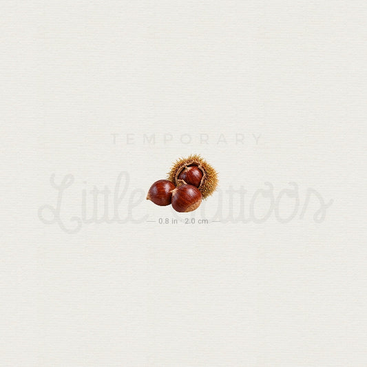 Chestnuts Temporary Tattoo - Set of 3