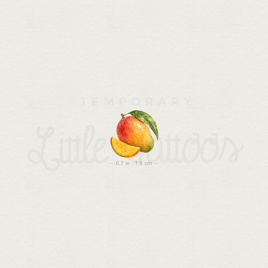 Watercolor Mango Temporary Tattoo - Set of 3