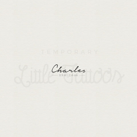 Charles Temporary Tattoo - Set of 3