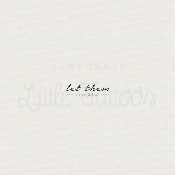 Little Let Them Temporary Tattoo - Set of 3