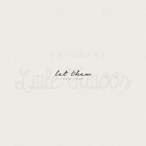 Little Let Them Temporary Tattoo - Set of 3