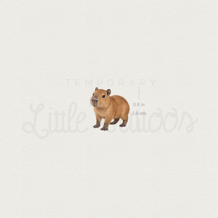Capybara Temporary Tattoo - Set of 3