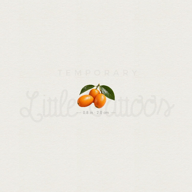Kumquat Temporary Tattoo - Set of 3