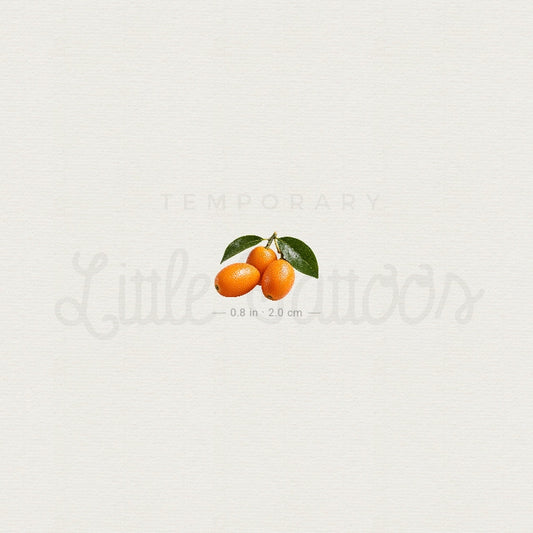 Kumquat Temporary Tattoo - Set of 3