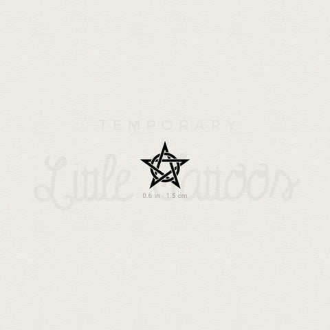 Circumscribed Pentagram Temporary Tattoo - Set of 3