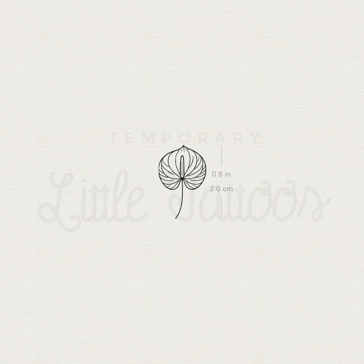 Anthurium Temporary Tattoo - Set of 3