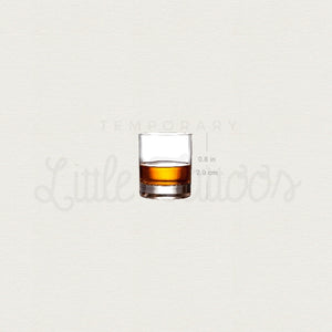 Glass Of Scotch Temporary Tattoo - Set of 3