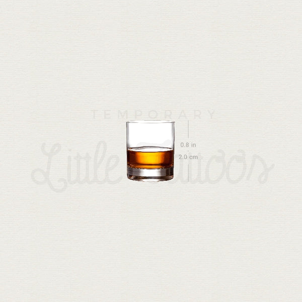 Glass Of Scotch Temporary Tattoo - Set of 3