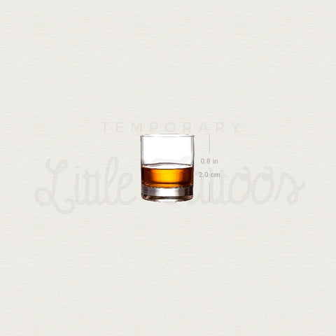 Glass Of Scotch Temporary Tattoo - Set of 3