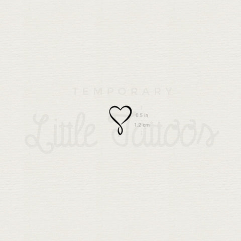 Tiny Heart Infinity Temporary Tattoo - Set of 3