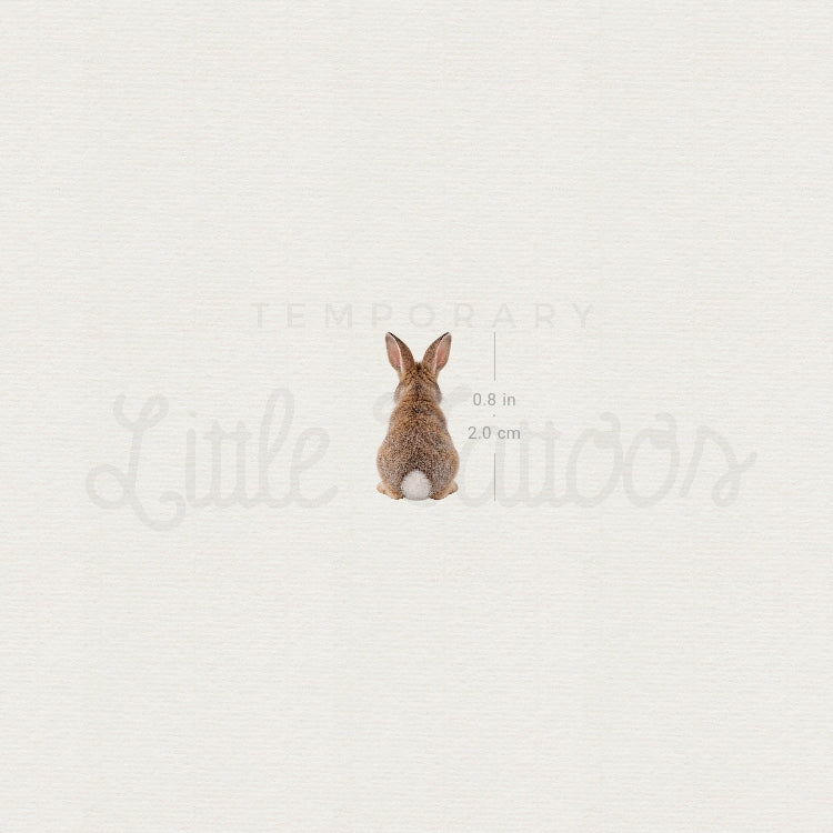 Baby Rabbit Back Temporary Tattoo - Set of 3