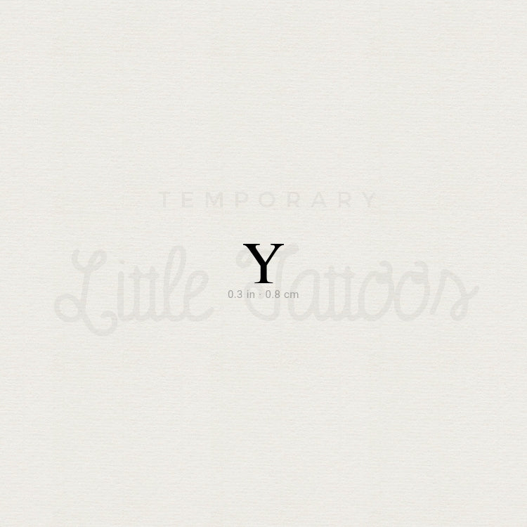 Uppercase Upsilon Temporary Tattoo - Set of 3