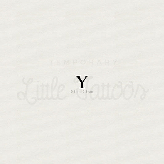 Uppercase Upsilon Temporary Tattoo - Set of 3