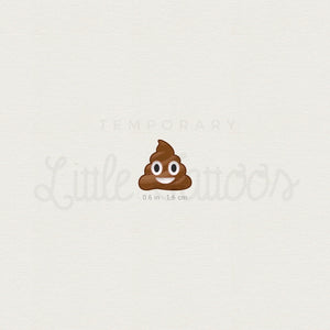 Poo Emoji Temporary Tattoo - Set of 3