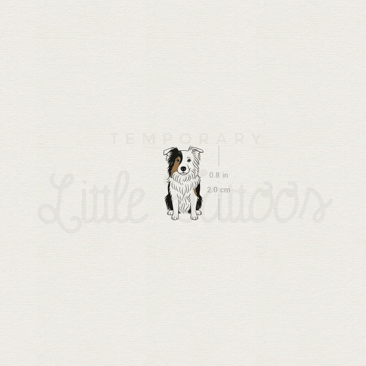 Tatuaje temporal de Border Collie - Juego de 3