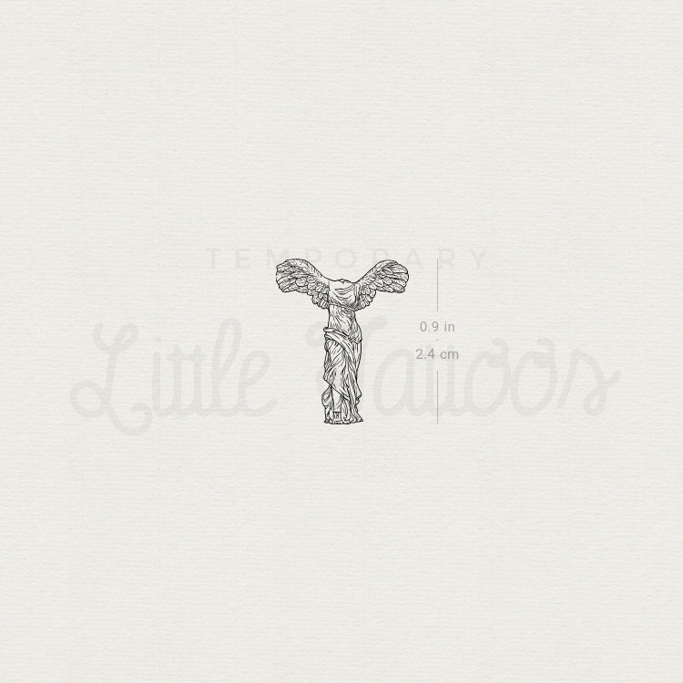 Small Winged Victory Of Samothrace Temporary Tattoo - Set of 3