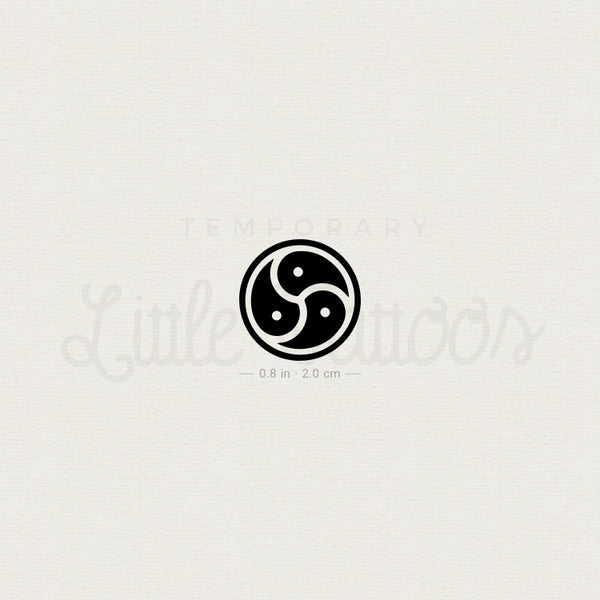 BDSM Triskele Temporary Tattoo - Set of 3