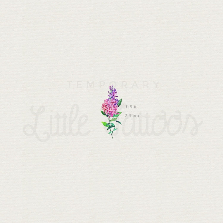 Small Lilac Temporary Tattoo - Set of 3