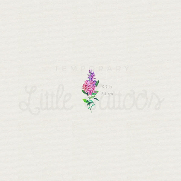 Small Lilac Temporary Tattoo - Set of 3