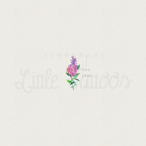 Small Lilac Temporary Tattoo - Set of 3