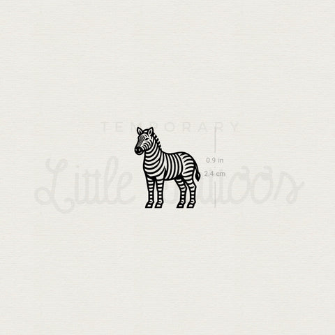 Zebra Temporary Tattoo - Set of 3