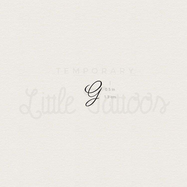 Tatuaje temporal de la letra G (juego de 3)