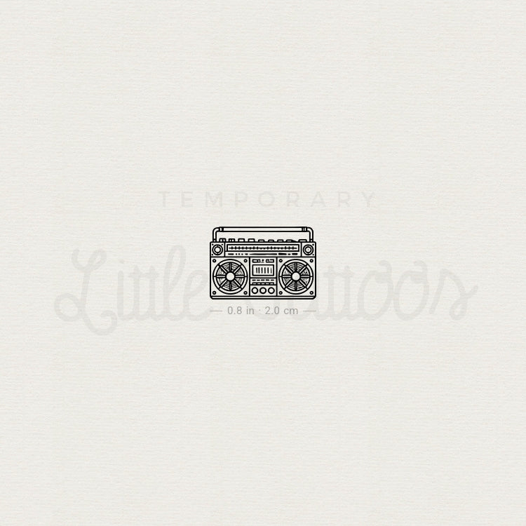 Tatuaje temporal de Boom Box - Juego de 3