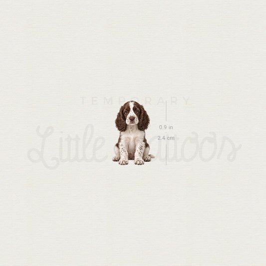 Springer Spaniel Puppy Temporary Tattoo - Set of 3