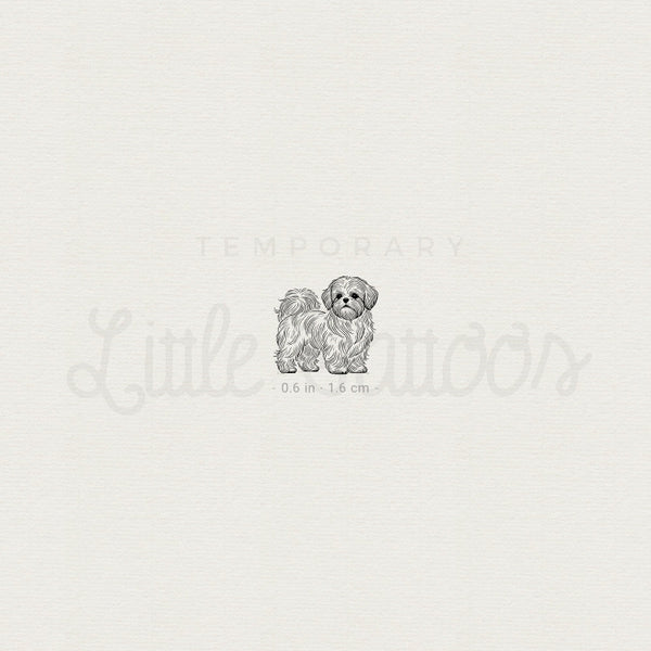 Tiny Shih Tzu Temporary Tattoo - Set of 3