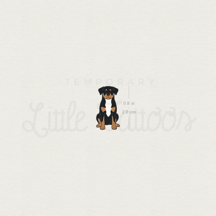 Rottweiler Temporary Tattoo - Set of 3