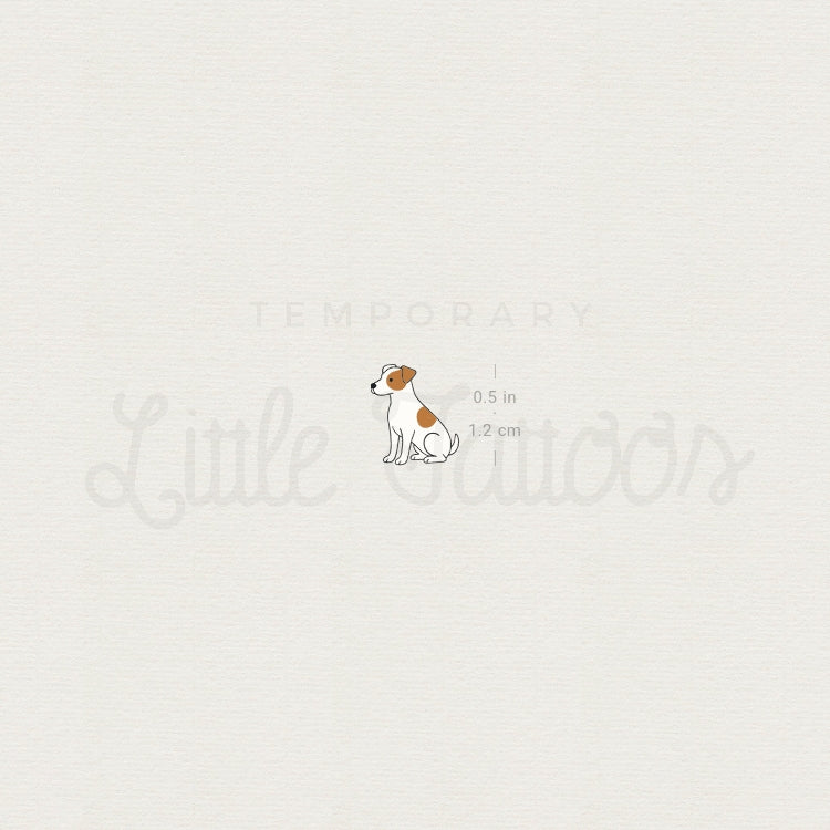 Tatuaje temporal de Jack Russell pequeño - Juego de 3