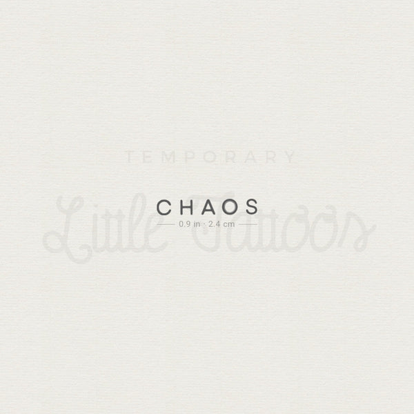 Chaos By Stefano Mazza Temporary Tattoo - Set of 3