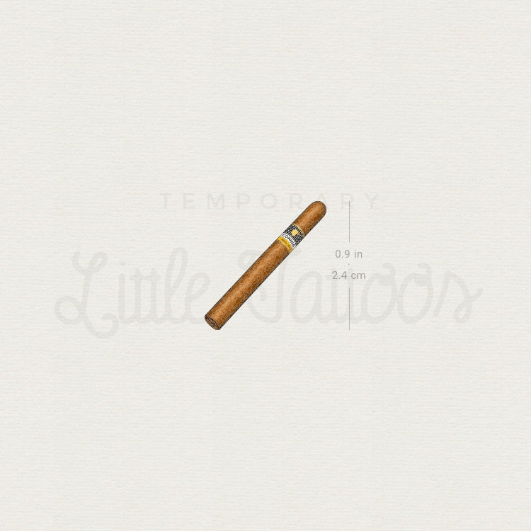 Cuban Cigar Temporary Tattoo - Set of 3