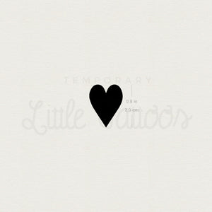 Black Heart Temporary Tattoo - Set of 3
