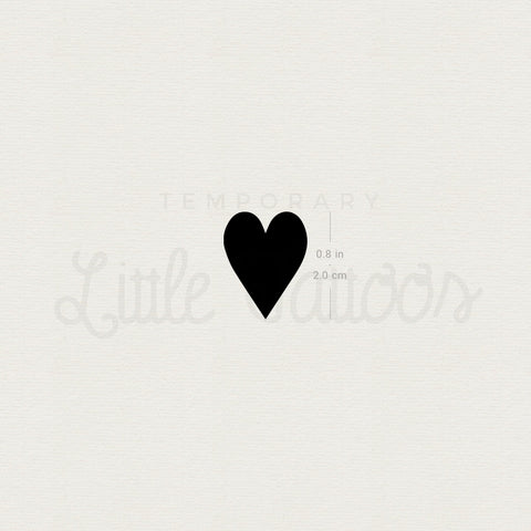 Black Heart Temporary Tattoo - Set of 3