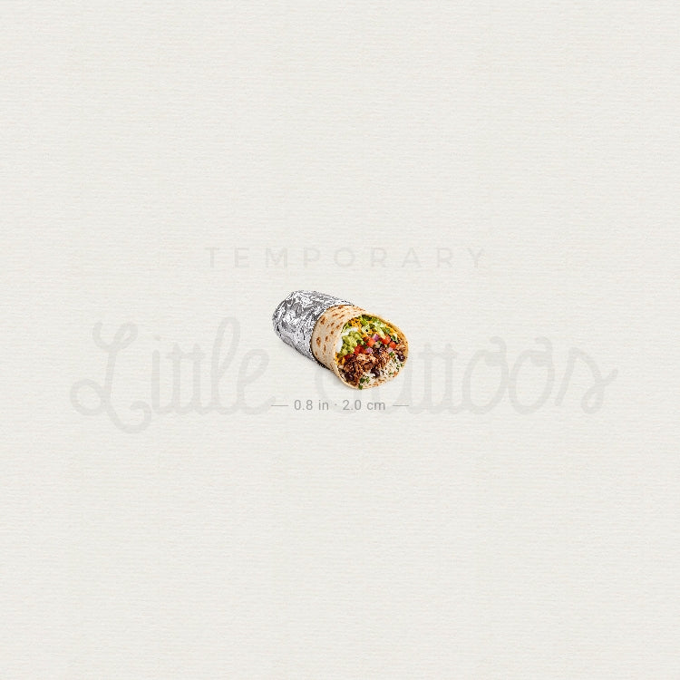 Burrito Temporary Tattoo - Set of 3
