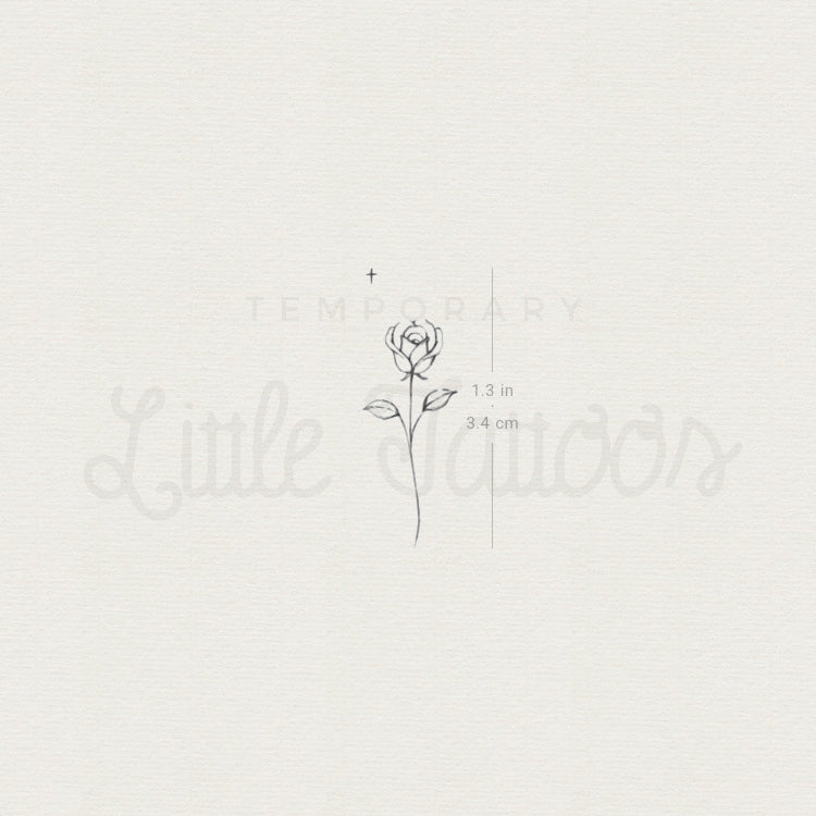 Little Rose By Stefano Mazza Temporary Tattoo - Set of 3