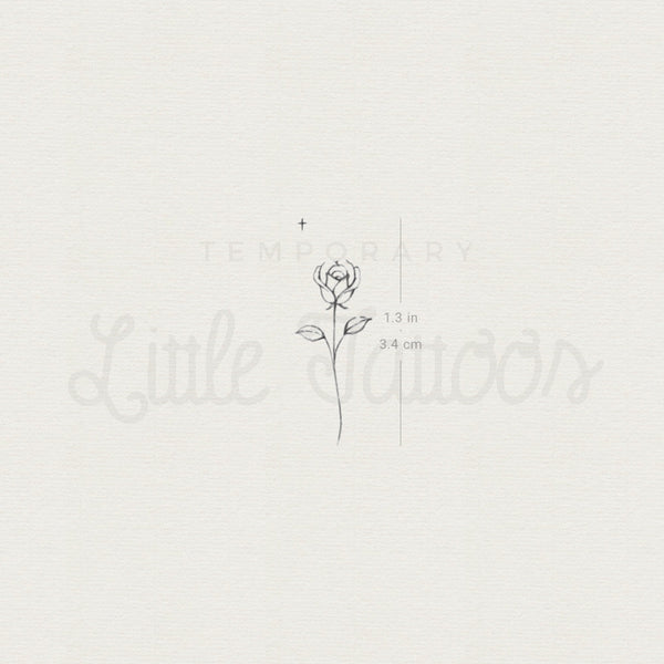 Little Rose By Stefano Mazza Temporary Tattoo - Set of 3