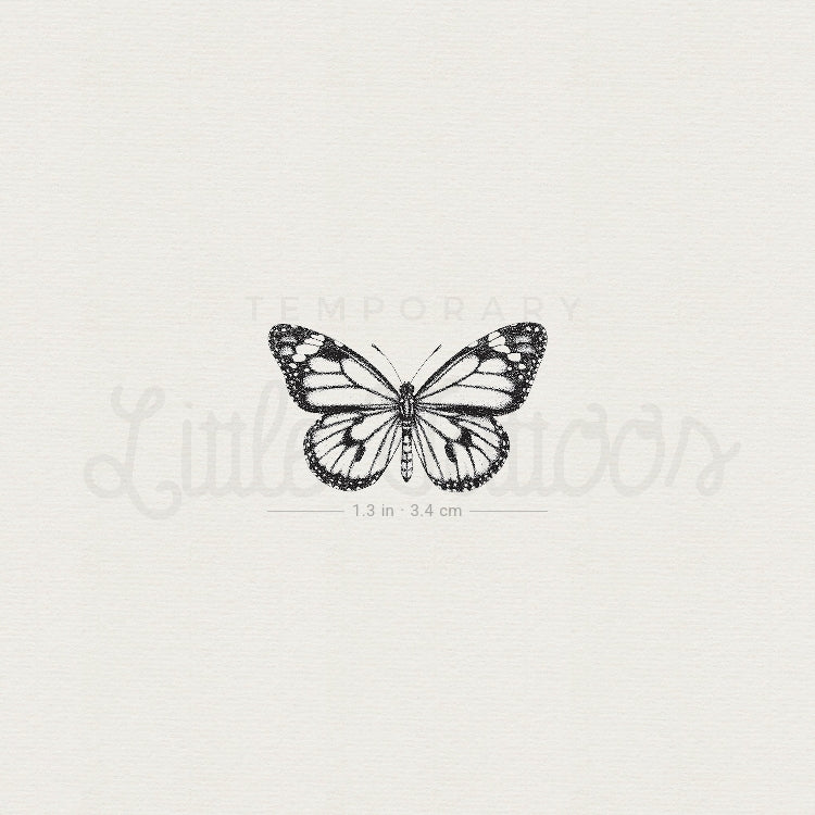 Monarch Butterfly Temporary Tattoo - Set of 3