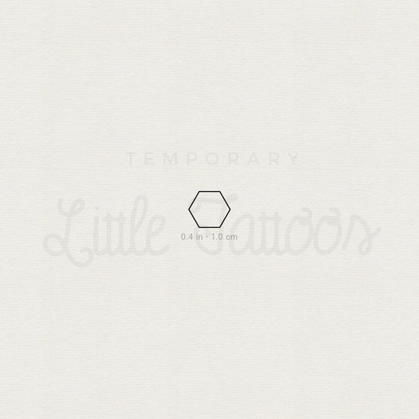 Little Hexagon Temporary Tattoo - Set of 3