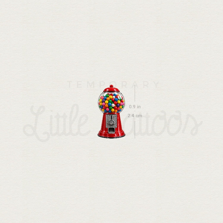 Gumball Machine Temporary Tattoo - Set of 3