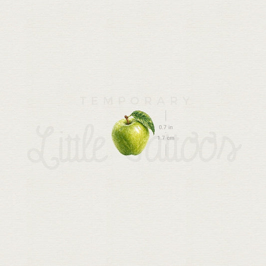 Granny Smith Apple Temporary Tattoo - Set of 3