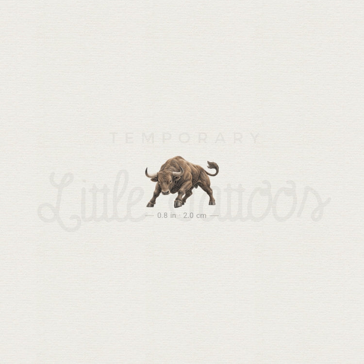 Charging Bull Temporary Tattoo - Set of 3