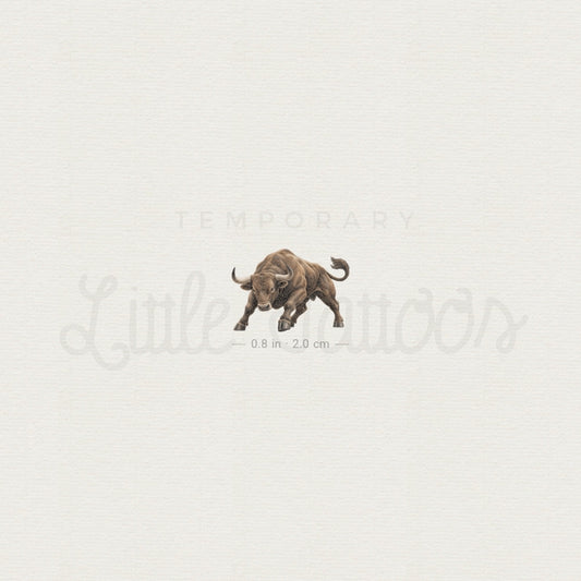 Charging Bull Temporary Tattoo - Set of 3